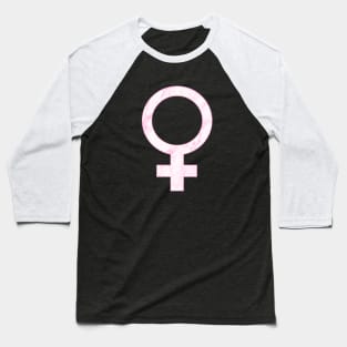 Pink marble female symbol Baseball T-Shirt